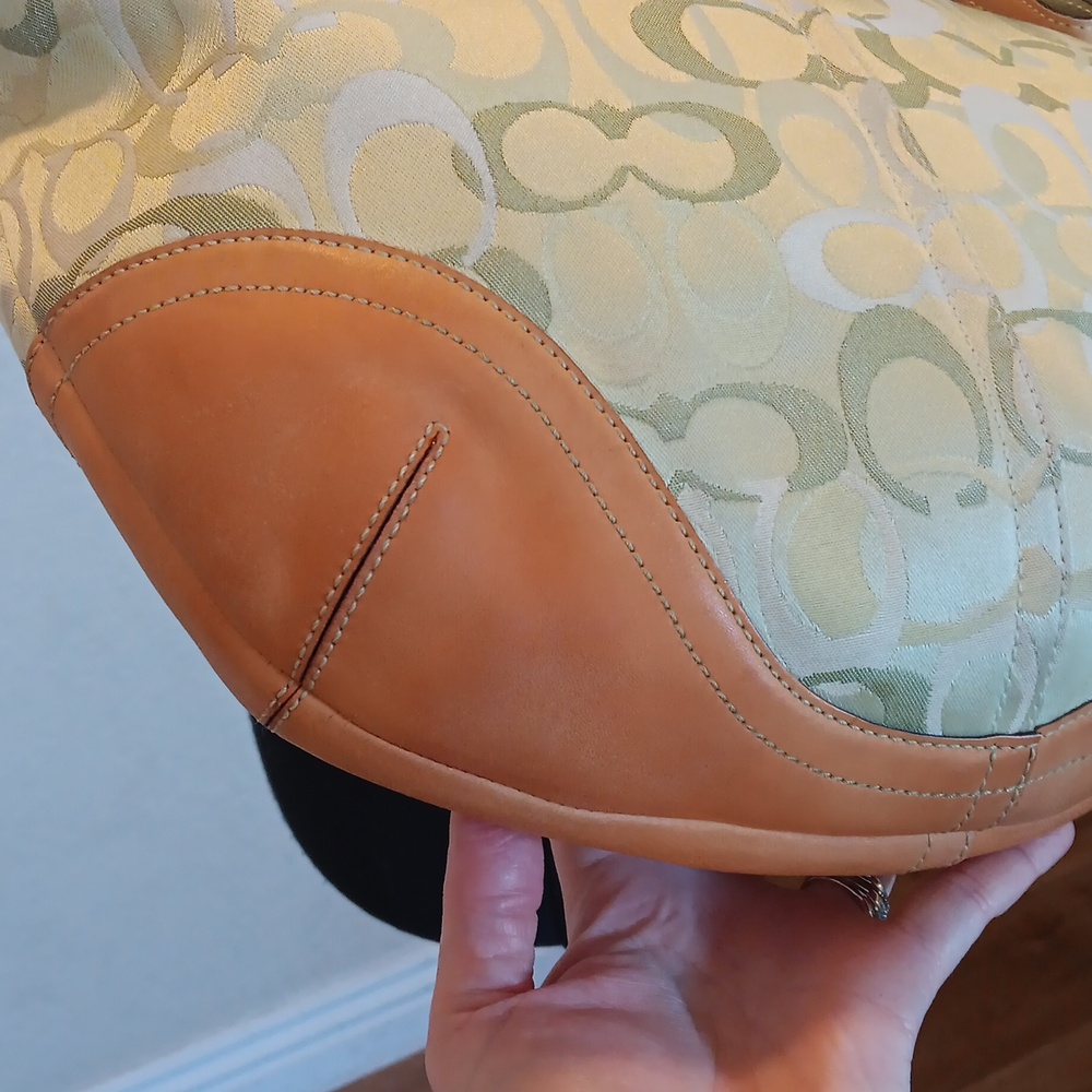 *Upcycled Coach Y2k Green Hobo With Coach Ladybugs 🐞 - Picture 8 of 17